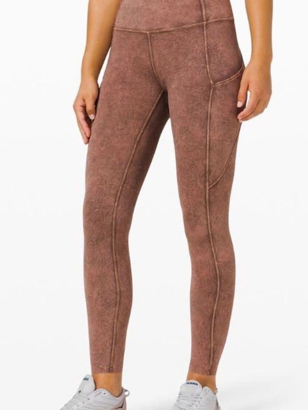 Lululemon Ice Wash Brown Earth Fast and Free High-Rise Tight 25"